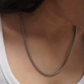 Steel Color Square Pearl Chain