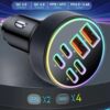 Car Charger Mobile Phone Cigarette Lighter Conversion Plug Car Charger Socket Car Interface Cross-Border Type-C Charger