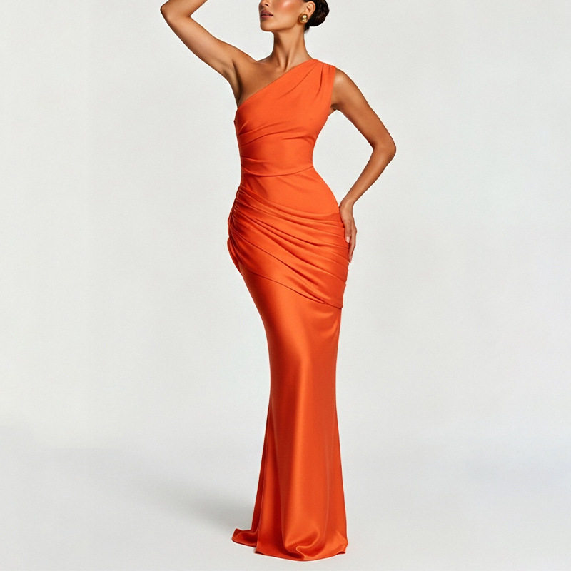 Elegant Bodycon Evening Dress Lightweight Luxurious Fabric Summer Style Perfect for Formal Events Wholesale