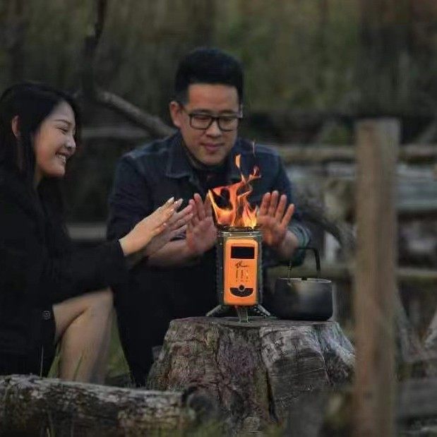 Outdoor Wood Stove Picnic Stove Portable Smokeless Charcoal Gasification Camping Stove