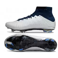 Hot-Selling Cross-Border Men's High-Top Soccer Shoes, Silver and Black, Assassin 10Th Generation Fg39-45, Looking for Agents, One Pair Available for Sale
