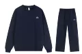 N01 royal blue round neck suit