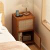 Rattan Bedside Table Simple Small Household Storage Cabinet Storage Cabinet Storage Rack Bedroom Simple Storage Rental House
