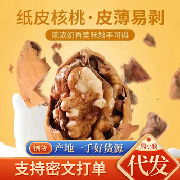 Herbal flavor roasted walnut cooked walnut generation 500g thin skin hand-peeled milk flavor walnut New Year snack fried walnut