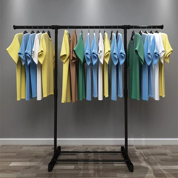 Hua Yong Floor-Standing Adjustable Stainless Steel Single Rod Clothes Drying Rack for Home Balcony and Bedroom Simple Hanging Rack