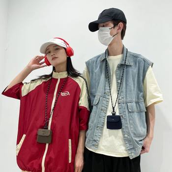 Foreign Trade Neck Coin Purse Ins Style Cute Mini Small Satchel 2024 New Fashionable Portable Headphone Bag Coin Bag