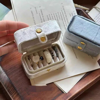 Italian Velvet Jewelry Storage Box Ring Box Diamond Ring Velvet High-End Jewelry