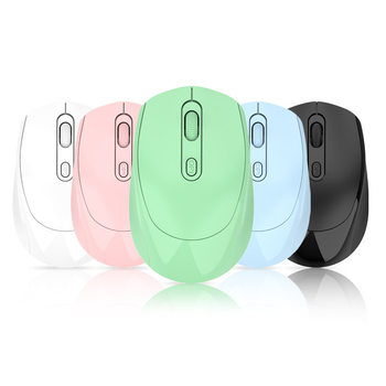 in stock mute wireless mouse rechargeable dual-mode bluetooth mouse gift computer office macron multicolor optional