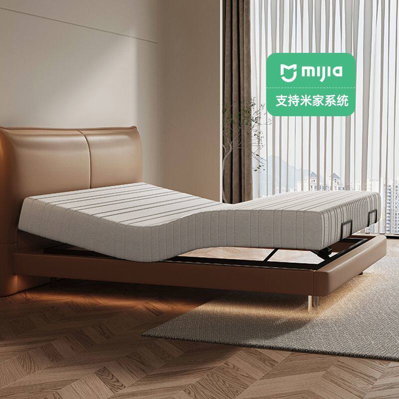 Intelligent Adjustable Master Bedroom King-Size Bed Zero-Gravity Double Electric Function Suspended Light Luxury Leather Bed Soft-Packed Bed