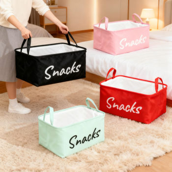 Cotton and Linen Household Foldable Storage Box Large Capacity Storage Basket Multi-Functional Storage Portable Toy Bedroom Storage Basket
