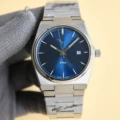 Stainless steel mechanical glossy blue
