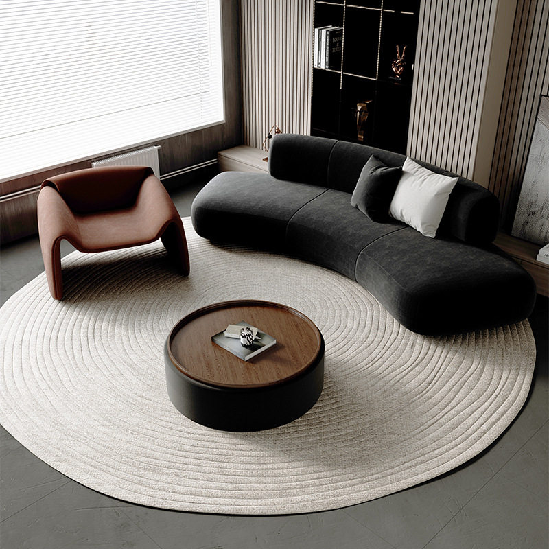 厂家定制现代风弧形沙发民宿酒店洽谈沙发服装店办公室会客厅沙发