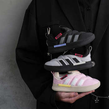 Winter New Velvet Kidsren's Sneakers, Waterproof and Warm, Girls' Cotton Shoes, Soft-Soled Boys' Shoes, Slip-On Bread Shoes