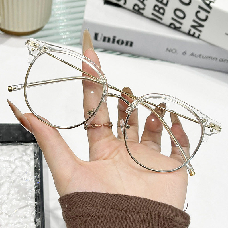 K9 Korean Style Retro Myopia Glasses, Same Model as on Xiaohongshu, Blue Light Blocking Myopia Frames, Full Frame Ultra-Light Optical Glasses, Universal