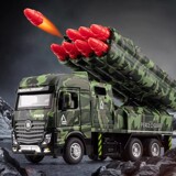 Ракетная установка Dongfeng детская игрушечная модель танка из сплава военная игрушечная машинка Мальчик ракетная пушка-снаряд автомобиль