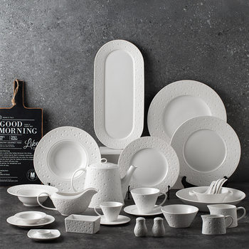 Ceramic Water Drops Creative Design Dishes and Dish Selection Ceramic Tableware suit Housewarming Advanced Tableware Wholesale