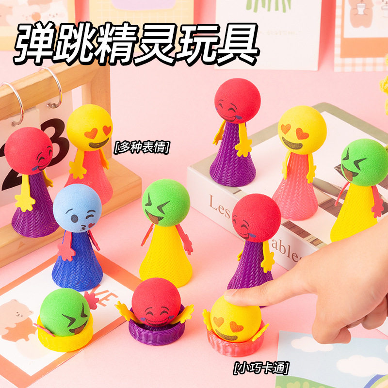 Cross-border luminous toy bouncing elf spring man bouncing v...