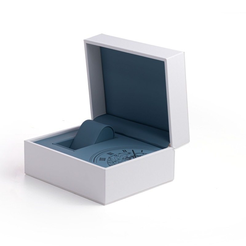 Flip Watch Box Pu Leather Pillow Watch Box High-End Watch Packaging Box Cross-Border E-Commerce Orange Gift Box Accessible Luxury