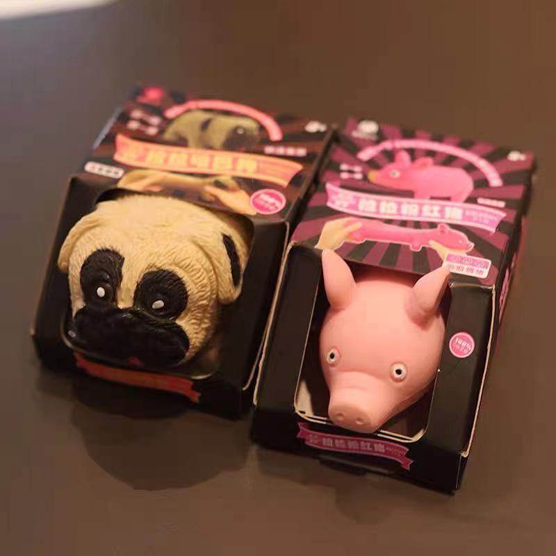 Douyin Tricky Decompression Street Stall Hot Selling Pinch Fun Vent Handy Gadget Decompression Pat Pig Lala Pug Shiba Inu