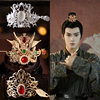 Ancient style hair accessories kc gold and silver balls head fairy hair crown top crown Song Ming National style hairpin men and women headdress martial arts