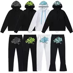 high quality SynaWord American Loose Sweater Hoodie Sweater Y2K Men's and Women's Trendy Couple Casual suit syna
