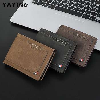New Men's Wallet Short Cross-Border Retro Multi-Card Slot Contrasting Color Wallet Minimalist Frosted Ticket Holder Cross-Border Wholesale