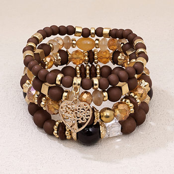 Europe and the United States cross-border explosions Bohemian style color beads love four-piece bracelet light luxury exquisite factory wholesale