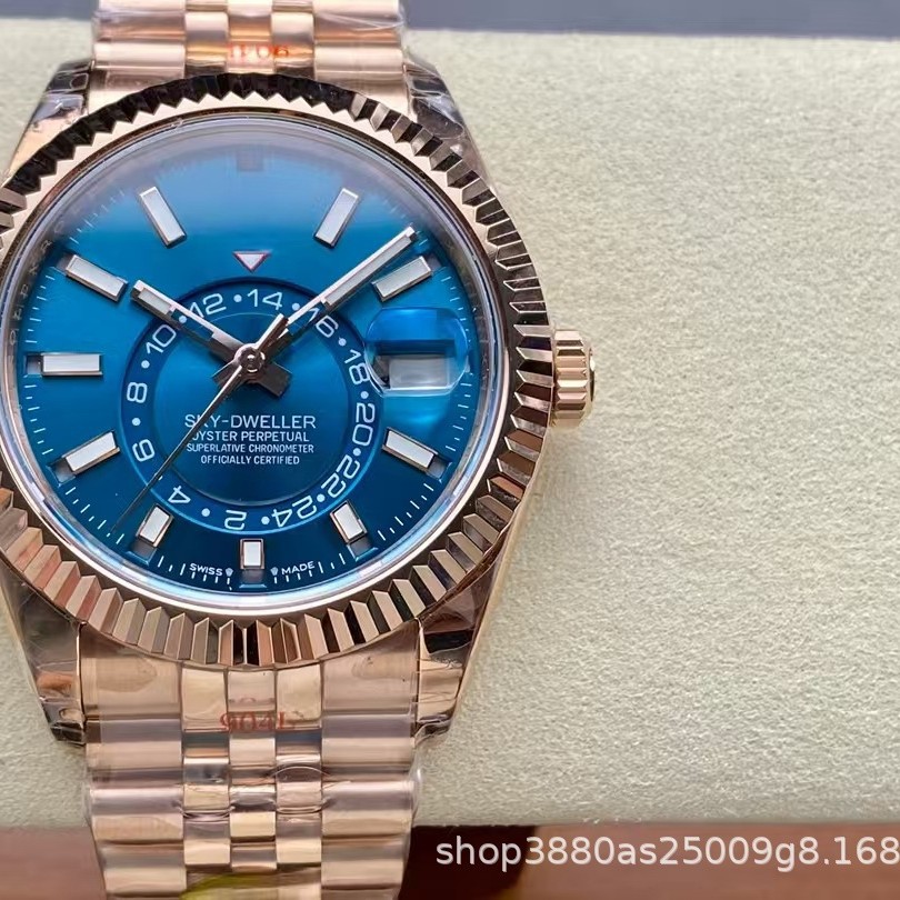 Aliexpress ZF Navigator Sky Dweller Skywalker Blue Plate Швейцарские механические часы с двойным часовым поясом 9001 Мужские часы