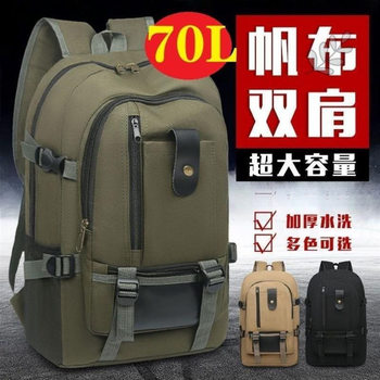 Backpack Construction Site Wear-Resistant Canvas Men's Tool Backpack Large Capacity Wear-Resistant Backpack Simple School Bag Travel Bag