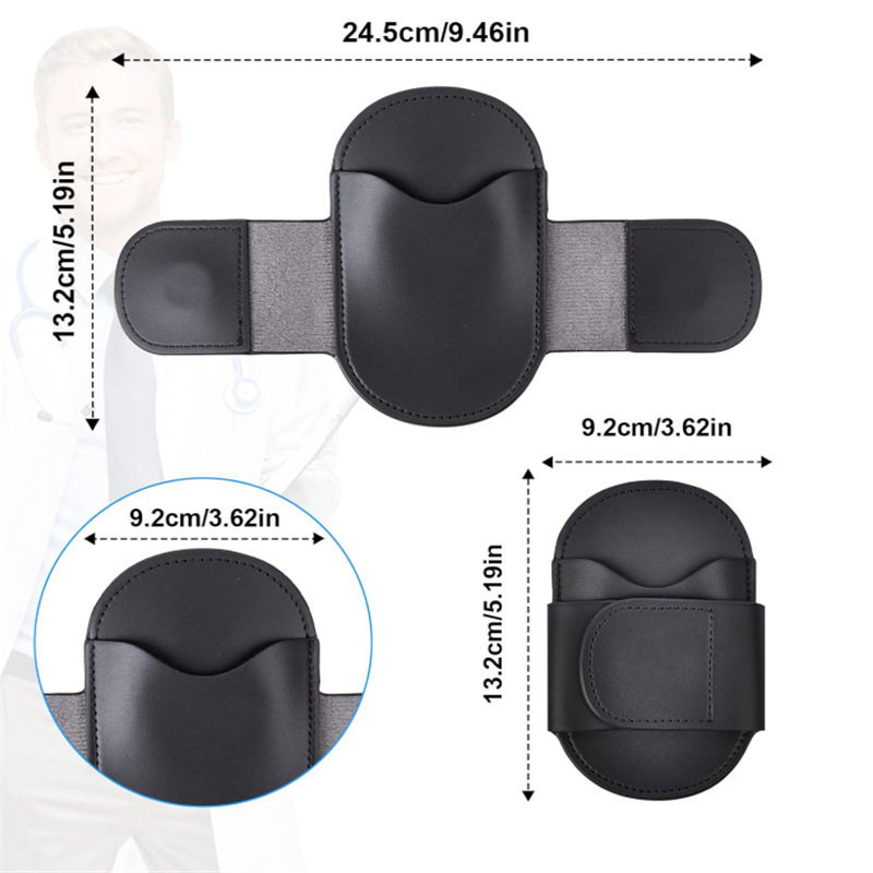 Spot New Leather Stethoscope Storage Bag Portable Medical Stethoscope Leather Case Can Be Hung on the Waist Medical Tool Bag