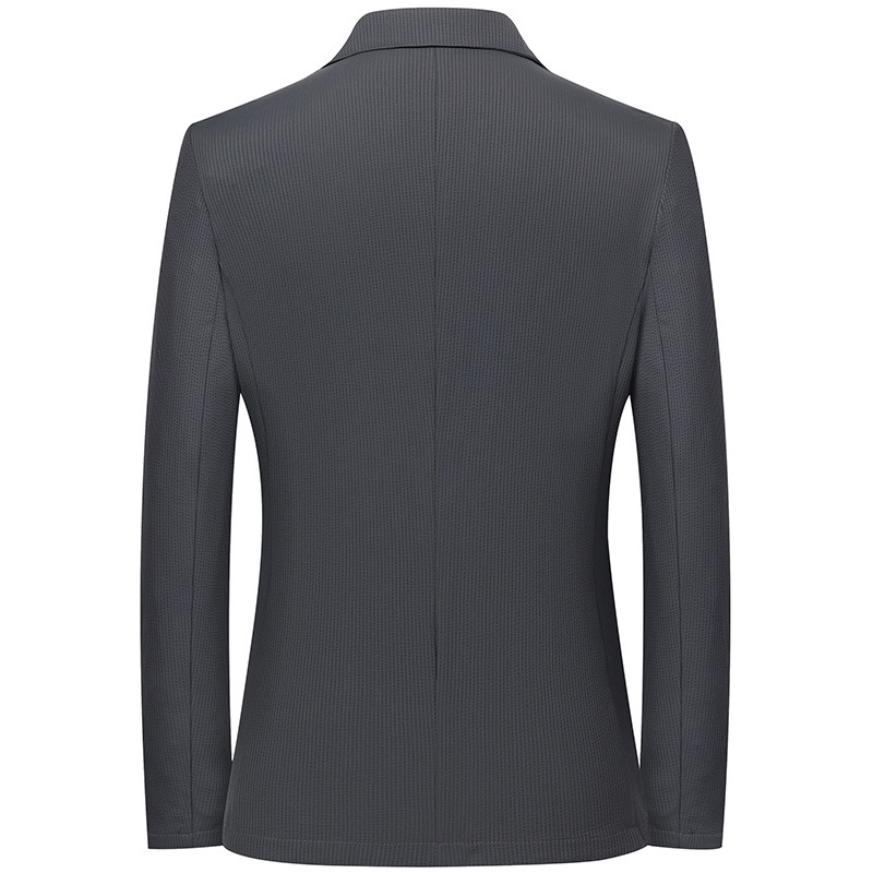 Áo blazer nam mỏng nhẹ chống nắng co giãn không nhăn dáng ôm — Xám nước