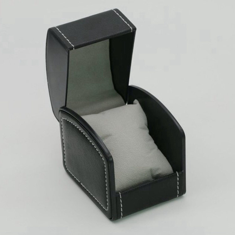 Pu Leather Pull-String Watch Box Gift Box Curved Flip Watch Box Watch Collection Storage Jewelry Packaging Watch Box