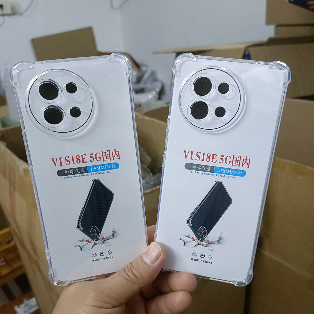 For OPPO RENO11F anti-fall mobile phone case thickened four-corner airbag anti-fall transparent TPU fine hole protective cover