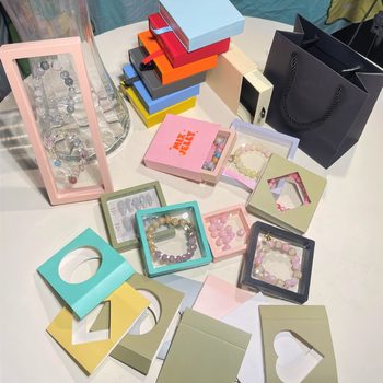 pe Film Suspension Box Jewelry Storage Box Jewelry Wear Armor Packaging Box Ring Necklace Bracelet Jewelry Display Box