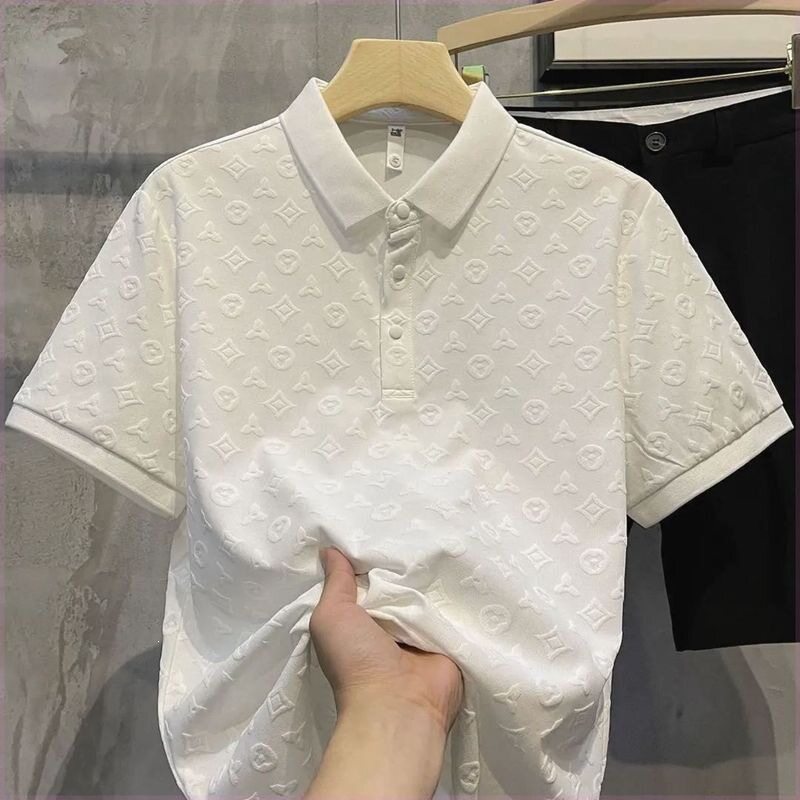เสื้อโปโลลำลอง jacquard หรูหราแฟชั่นขนาดใหญ่ขนาดใหญ่ สไตล์ฤด...