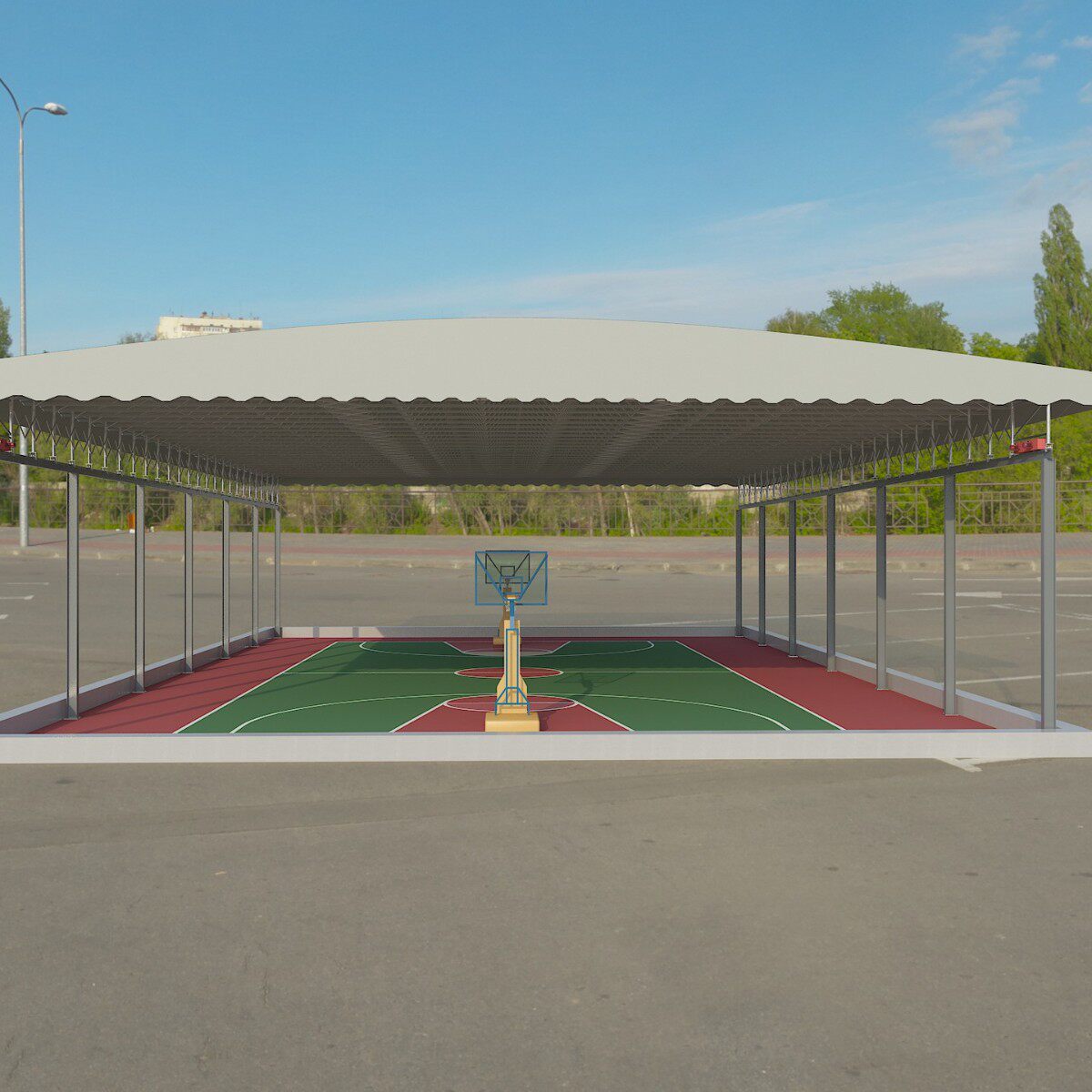 移动收缩推拉雨棚大型户外工厂仓库篮球网球场伸缩遮阳雨蓬活动棚