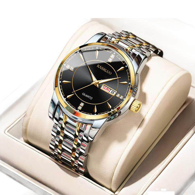 2025 new waterproof business style men's watch luminous calendar men's sports high-end domineering stainless steel wrist watch