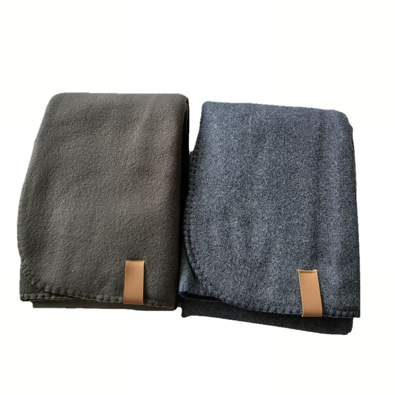 Bsci Export Factory Grs Supermarket Cross-Border Pure Color Double-Sided Velvet Blanket Hemp Gray Blanket Gift Blanket Aviation Blanket