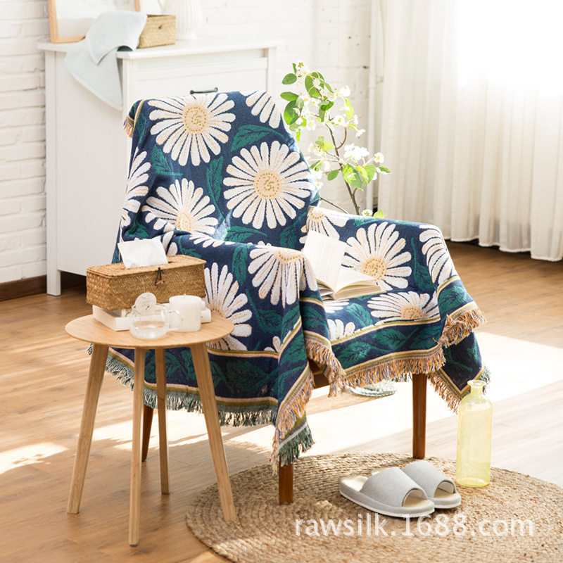 European Sun God Pattern Full Cover Sofa Cover Non-Slip Sofa Cover Sofa Blanket Dust Cover Knitted Thread Blanket Three-Layer Blanket