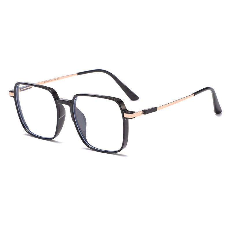 New Korean-style anti-blue light non-power glasses retro square glasses frame plain plain glasses myopia finished glasses