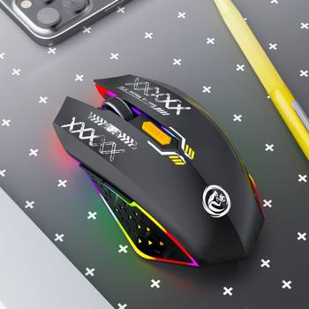 War-Damaged Wireless Mouse Bluetooth Silent Charging Luminous E-Sports Gaming Mouse Suitable for Laptop Accessories