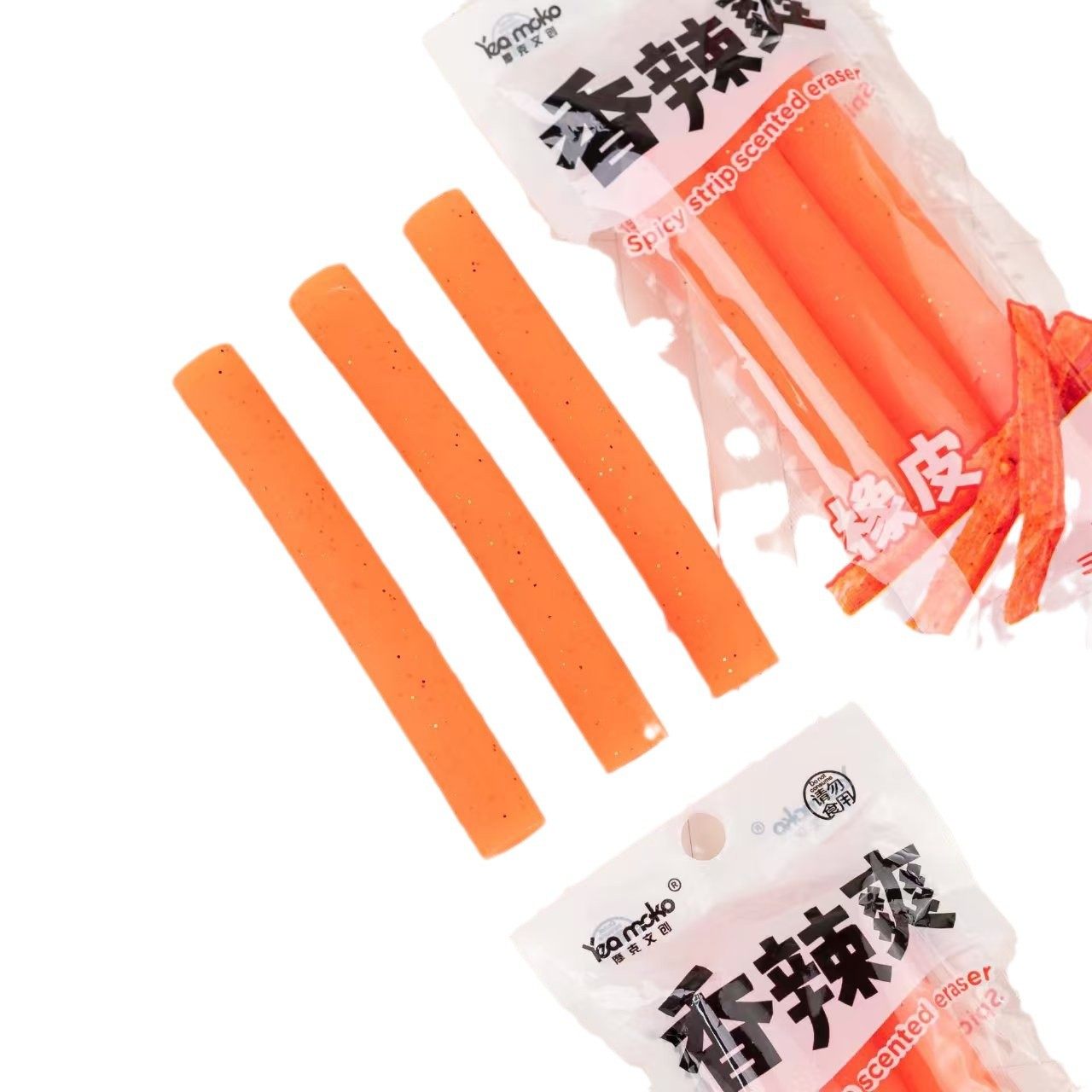 Moke 8765 Spicy Eraser Creative Simulation Spicy Strip Shape Correction Eraser Student Clean Less Crumb Pencil Eraser