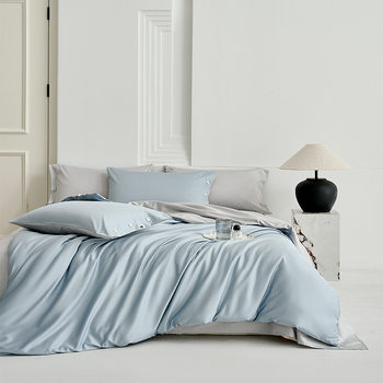 Factory Direct Sales 100% Cotton Solid Color Four-Piece Bedding Set Simple Color Bedding Four-Piece Set Suitable for All Seasons Wholesale