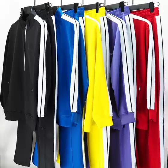 European and American fashion brand plam palm angel suit side stripe webbing casual sports coat pants cross-border wholesale