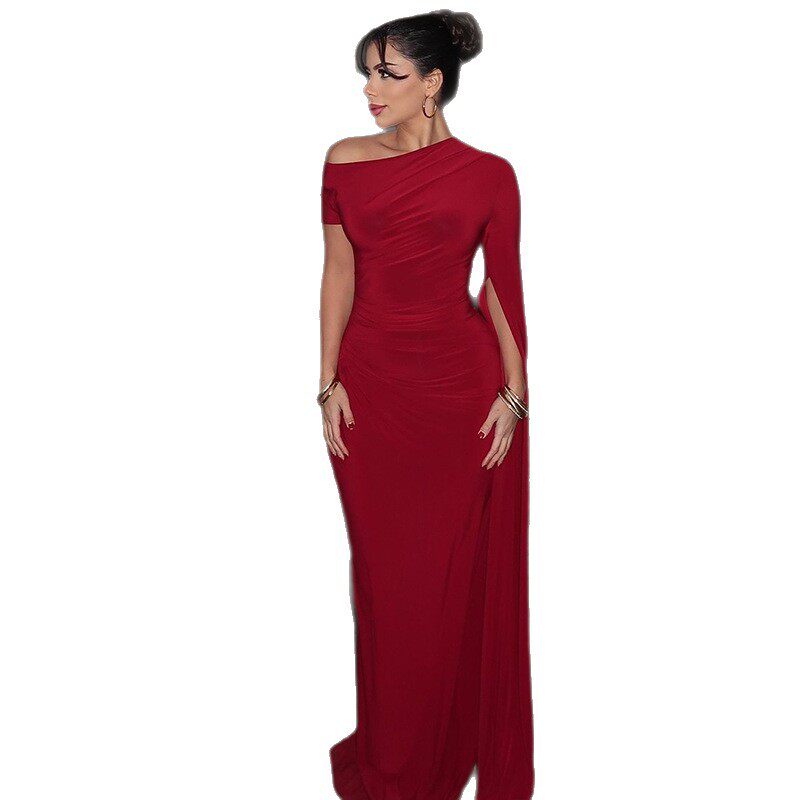 Off Shoulder Long Sleeve Dress Hollow Out Design Slim Fit Spring Fashion Perfect for Parties and Events OEM