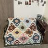 Color Geometric Features Blanket Sofa Cover Blanket Outdoor Camping Tent Cushion Blanket Cotton Blanket Support Wholesale