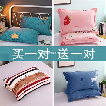 [Coral Velvet Pillowcase] ​​Flannel Pillowcase Plus Velvet Pillow Cover Bed Pillowcase Winter Warm Stuffed Pillow Cover