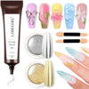 5D Stereo Candy Glue Solid Nail Polish Glue Transparent Gel Shaping Stereo Glue Sunglasses Powder Set Available in Stock
