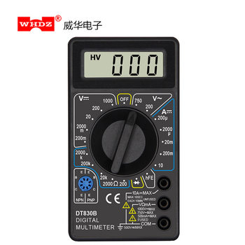 Digital Multimeter Dt830B Beginner's Multimeter, High Cost-Performance Ratio, Comes with Battery and Test Leads, Weihua Electronics
