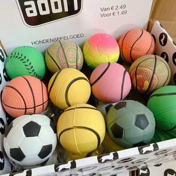 Children's toy ball sports mixed solid elastic ball 6.3cm small ball basketball Football 2 yuan department store wholesale